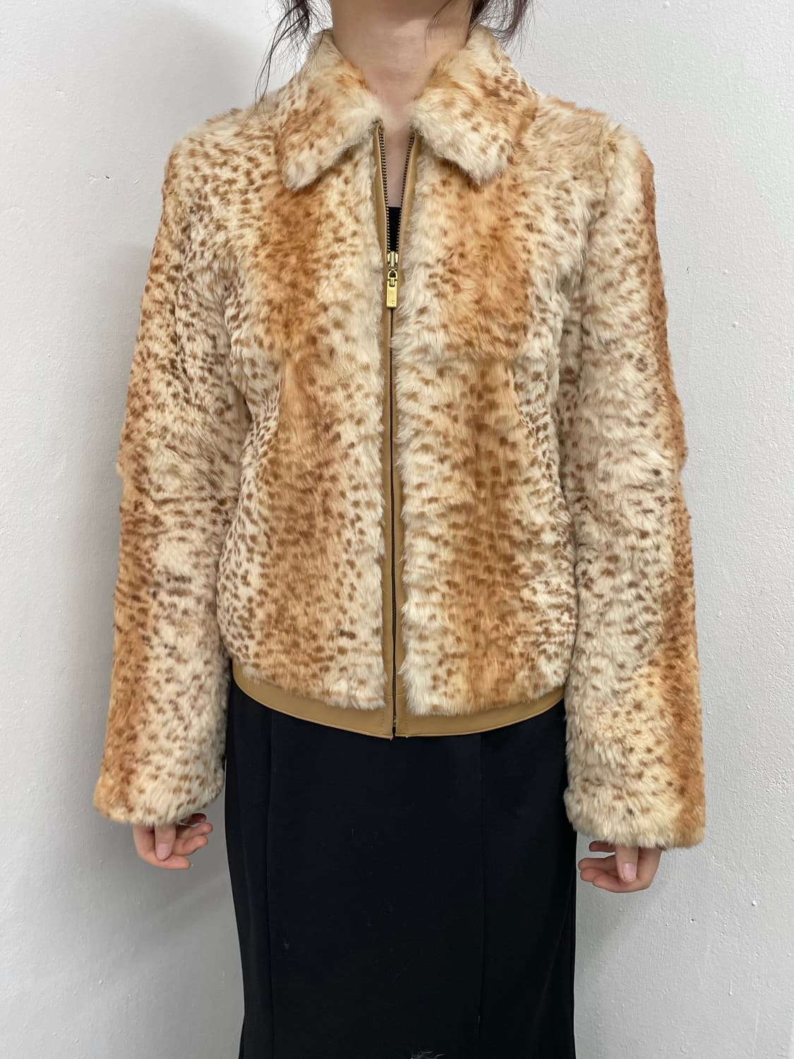 레오파드 양가죽 렉스 퍼자켓 상품이미지1