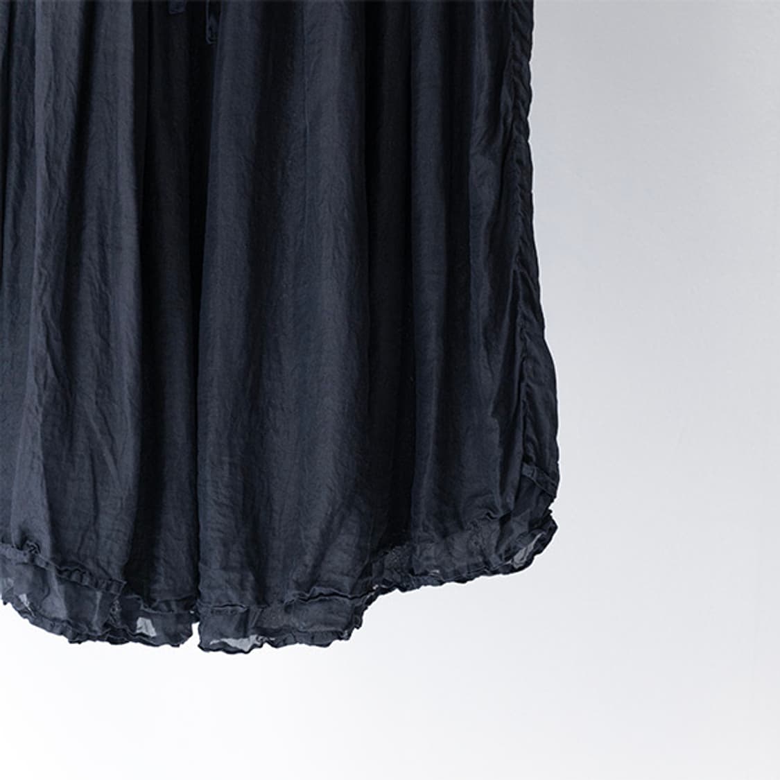 chez vidalenc - gather skirt silk 상품이미지4