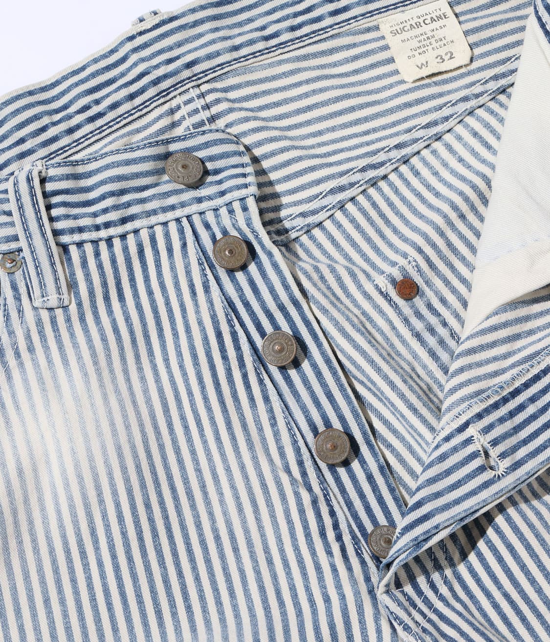 슈가케인 히코리 스트라이프 5포켓 와이드 팬츠 에이지드 상품이미지2