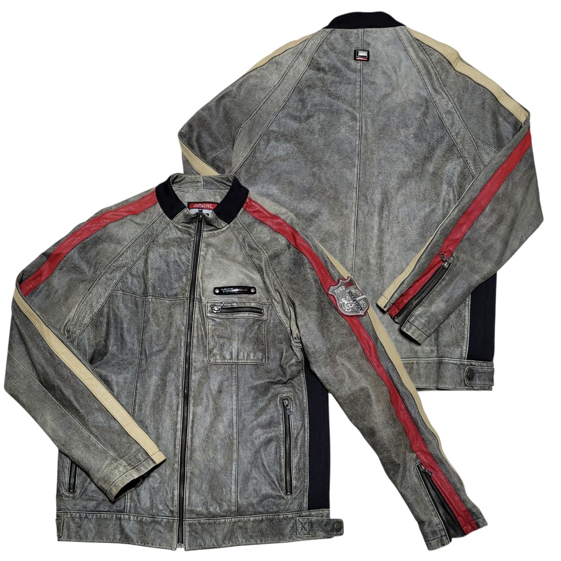 (2XL) FUBU 가죽자켓  푸부 레더자켓 빈티지 레이싱자켓 상품이미지1