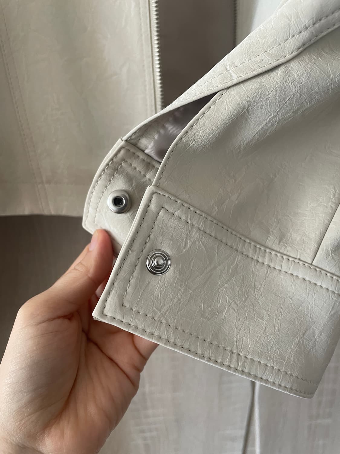 vpplement 비건 레더 블루종 자켓 S 상품이미지6