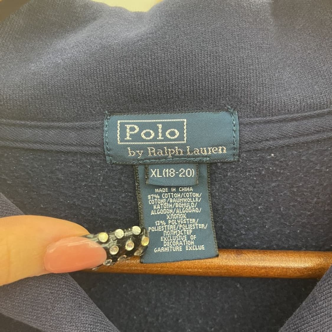 폴로 랄프로렌 레트로 빈티지 하이틴 숄카라 가디건 XL C10498 상품이미지5