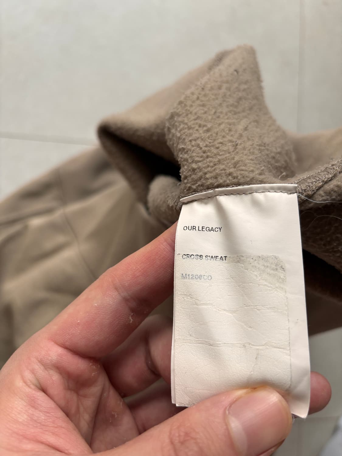 OUR LEGACY CROSS SWEAT Taupe Beige / 52 상품이미지5