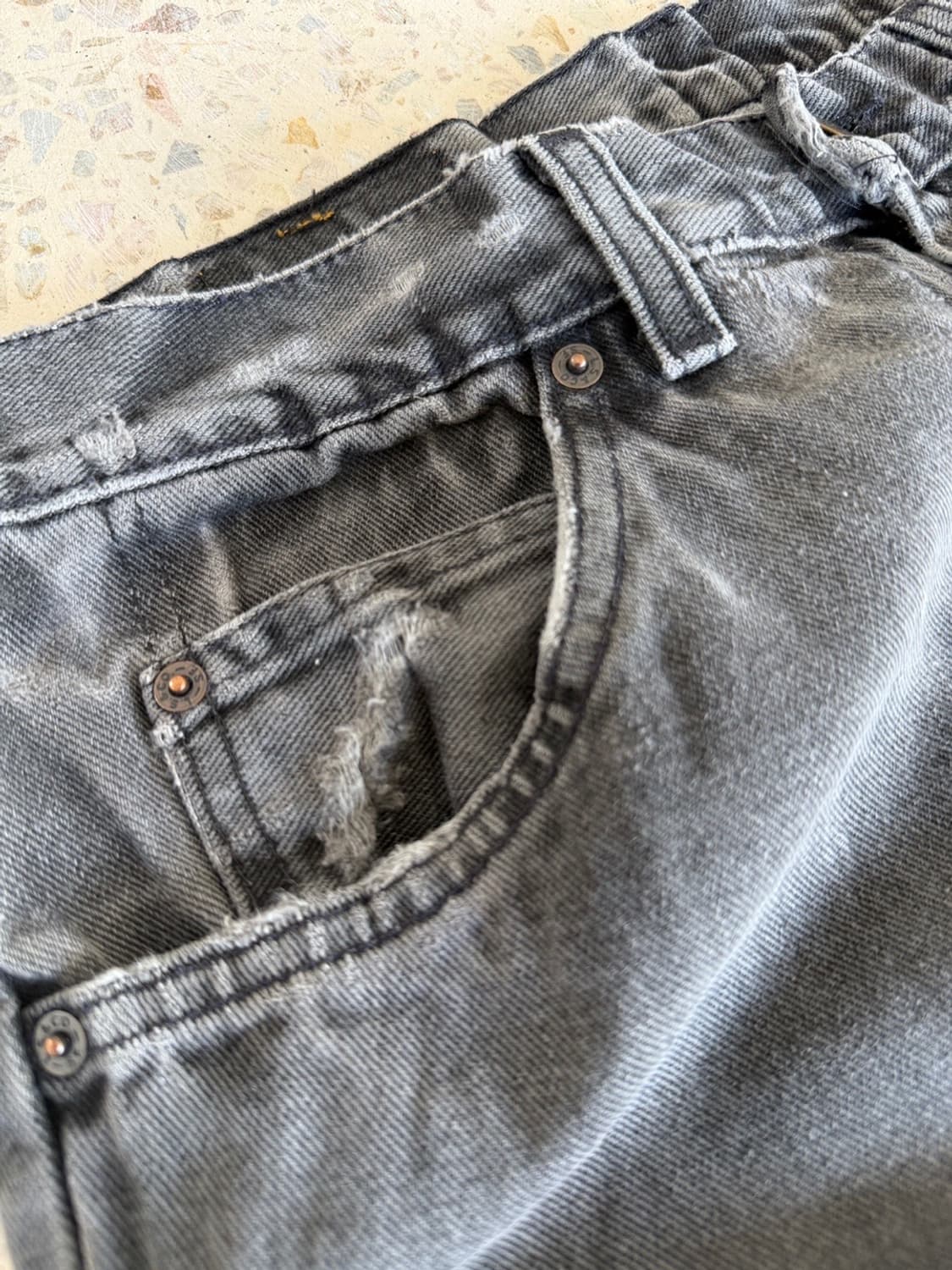 90‘s 리바이스 212 흑청 오렌지탭  상품이미지5