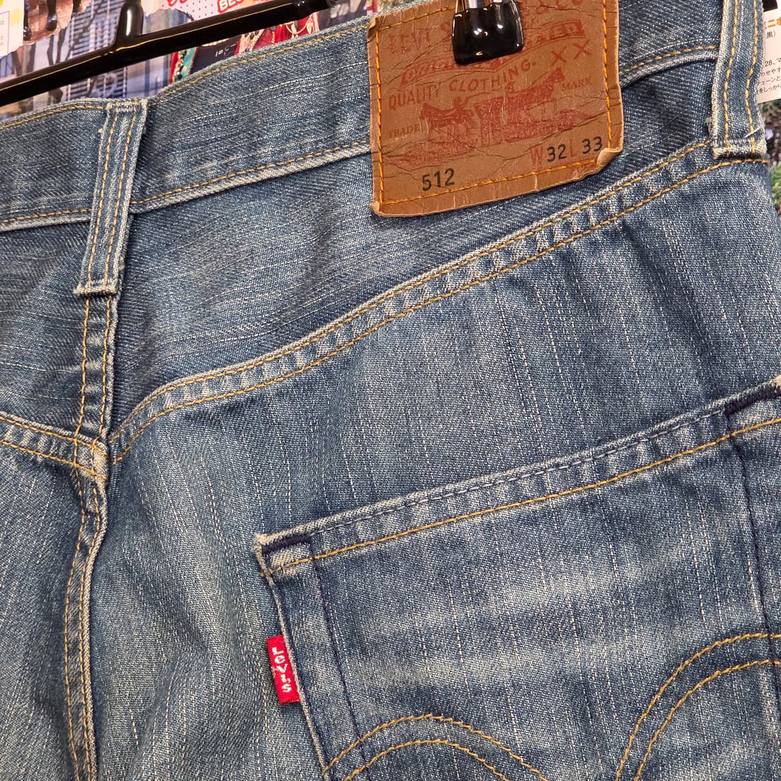 리바이스 512 중청 워싱 데님 팬츠 상품이미지4