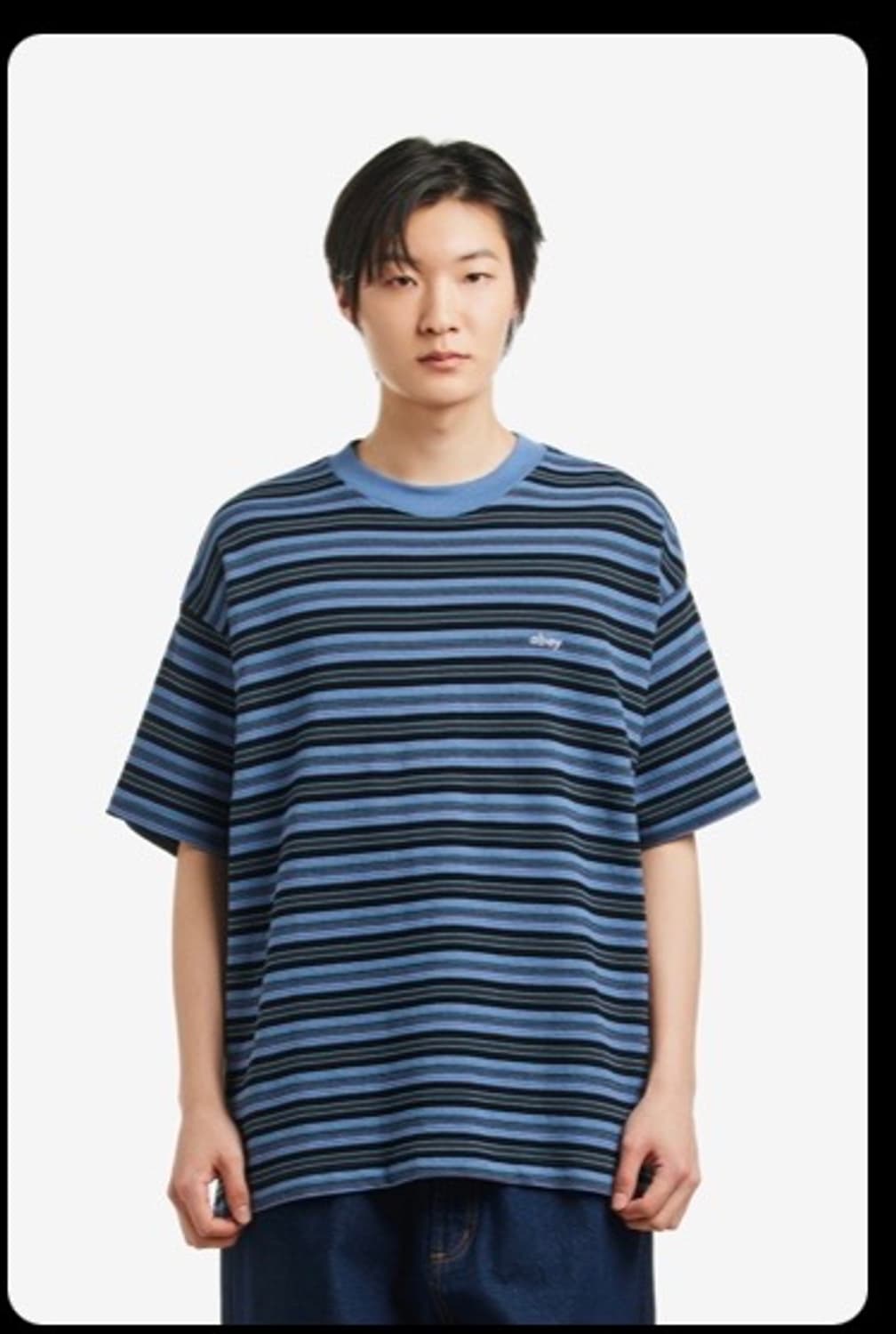 obey  (keeny relaxed tee blue) 니트 반팔 상품이미지1