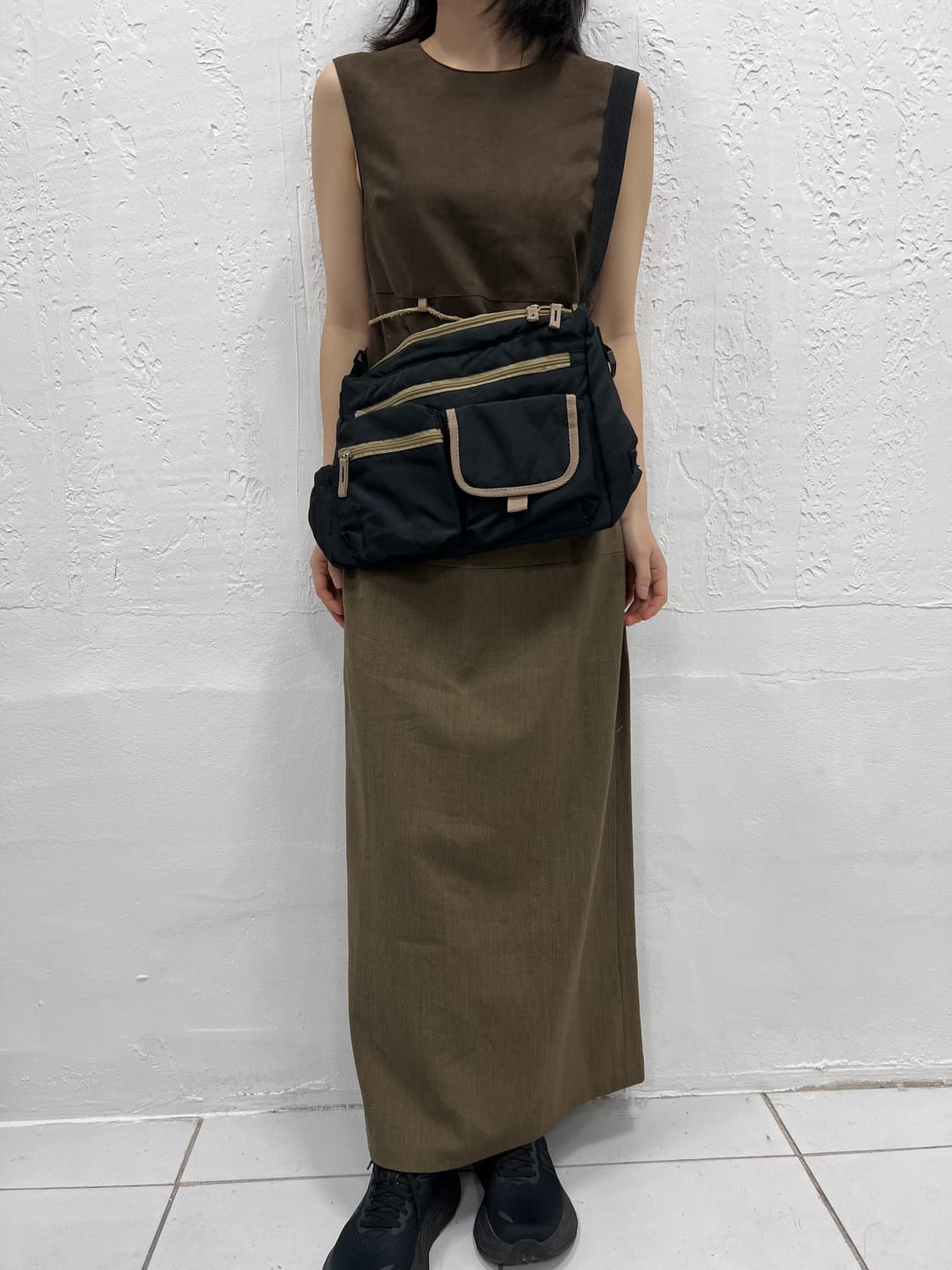 black multi zipper cross bag 상품이미지3