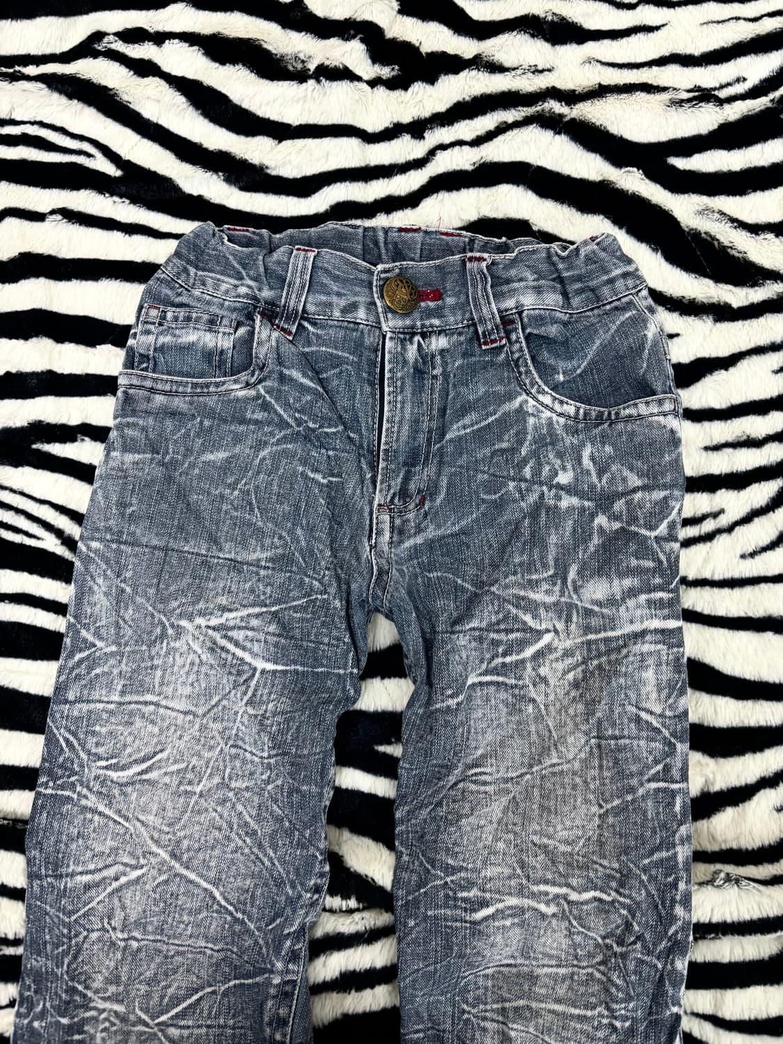 Y2K Back Wings Print Crack Pants 상품이미지6