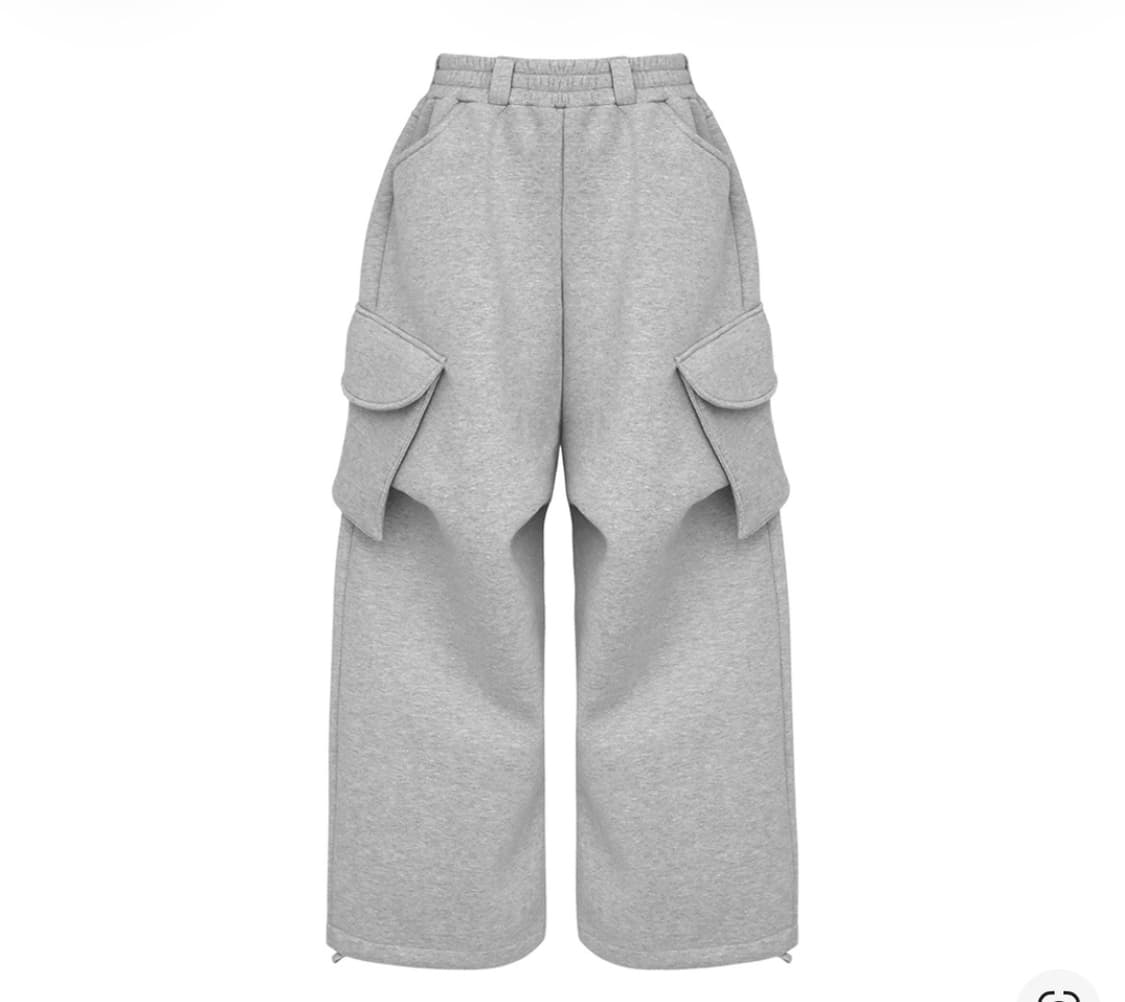 MJD 코인서울 와이드 카고 스웨트팬츠 그레이 상품이미지1