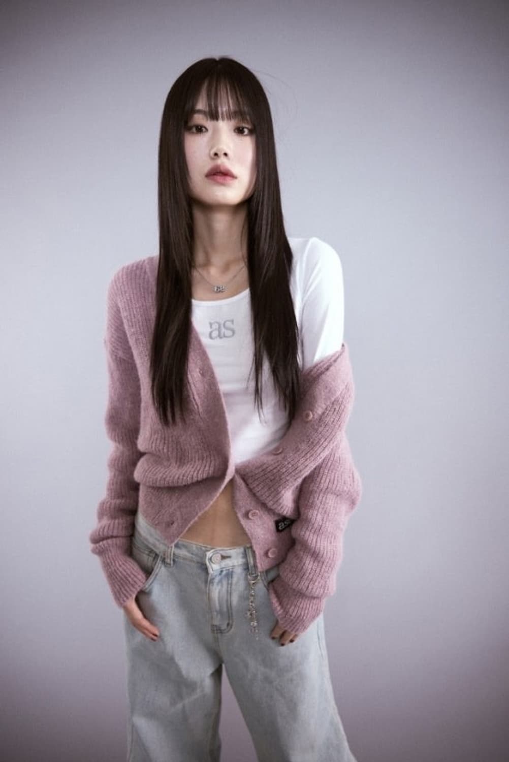 애즈온 알파카 가디건 상품이미지3