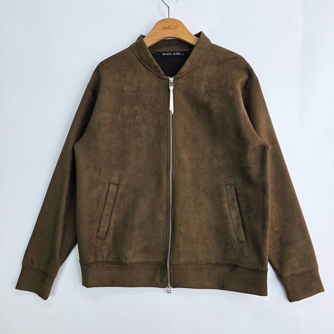 니코앤드 niko and 스웨이드 터치 집업 자켓 브라운 L 상품이미지1