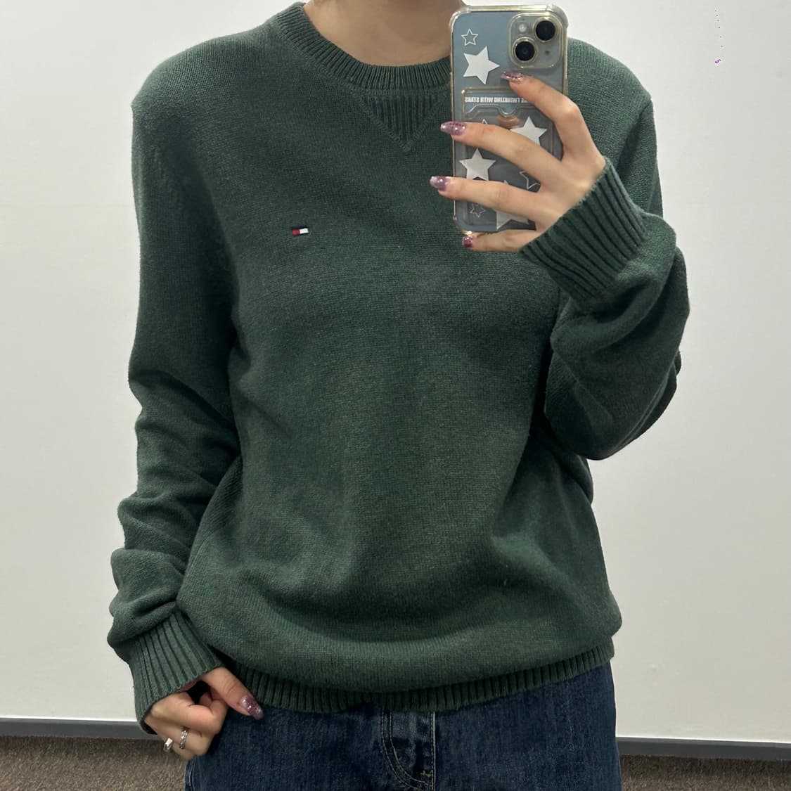 Tommy hilfiger 타미힐피거 스몰로고 카키니트 상품이미지2