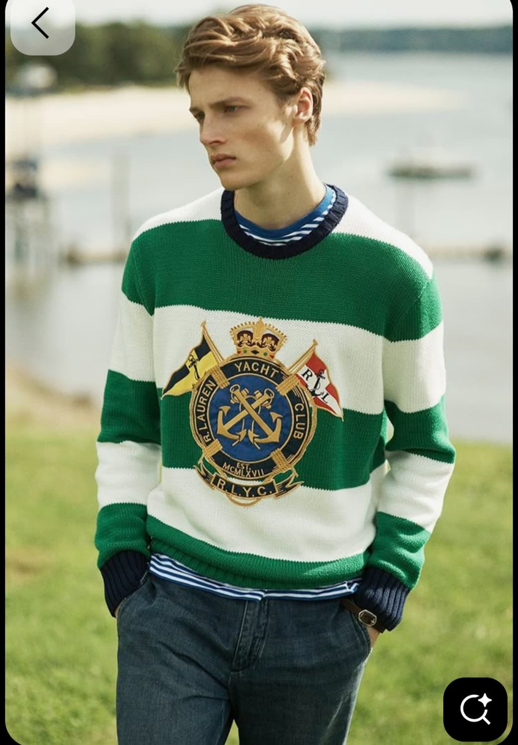 폴로 랄프로렌 요트 스트라이프 니트 스웨터 상품이미지1