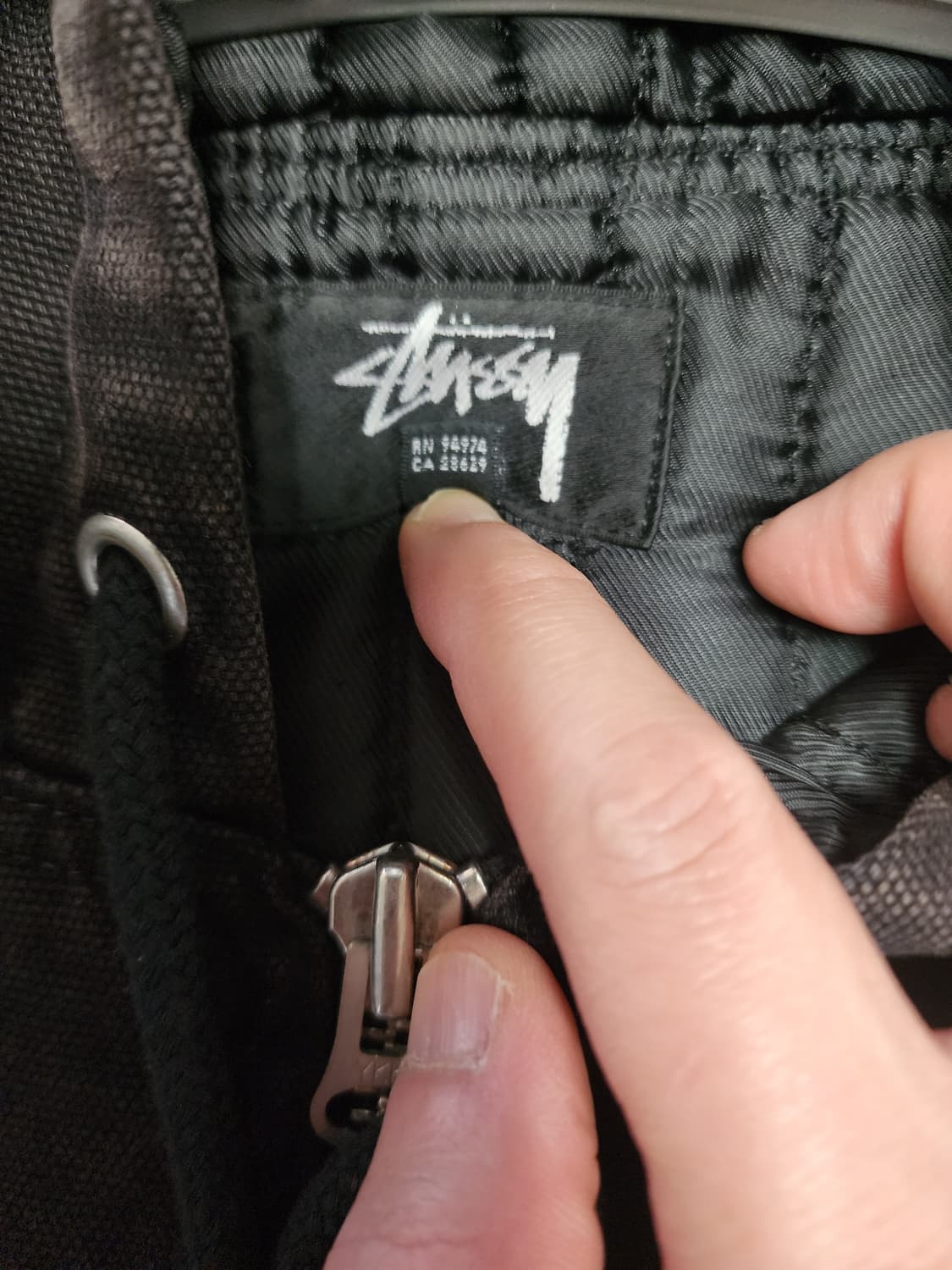 스투시캔버스인슐레이티드워크자켓 블랙 xxl 상품이미지4