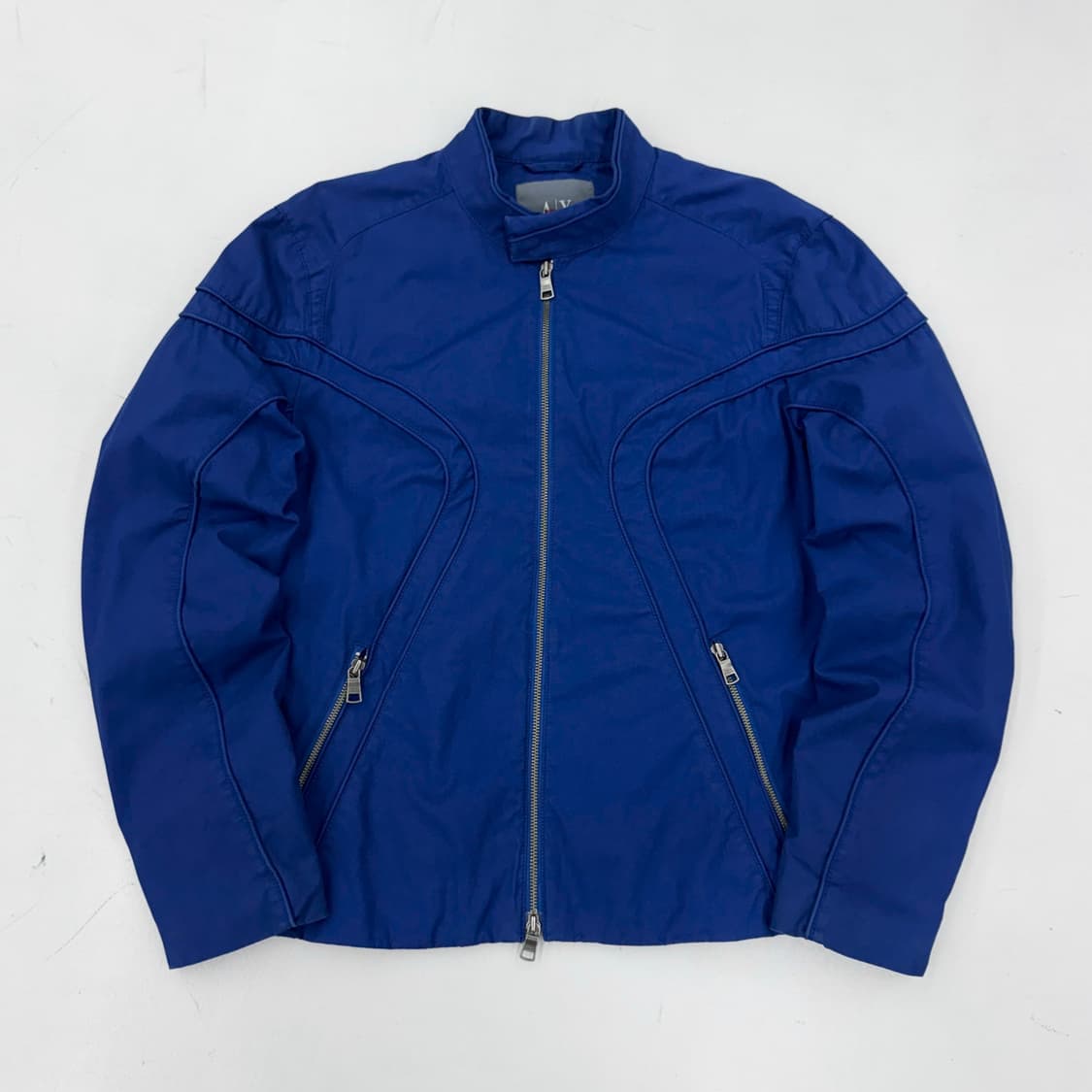 아르마니 익스체인지 투웨이 커브드 디테일 코튼 바이커 자켓 상품이미지2