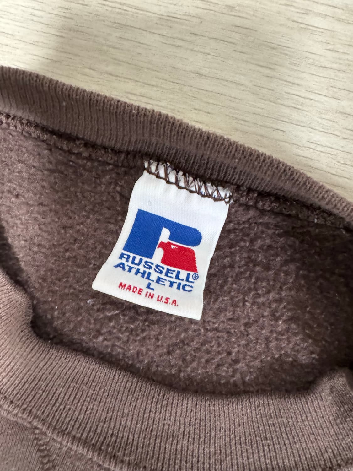 90s USA 러셀 스웻셔츠 초코 브라운 L 상품이미지2