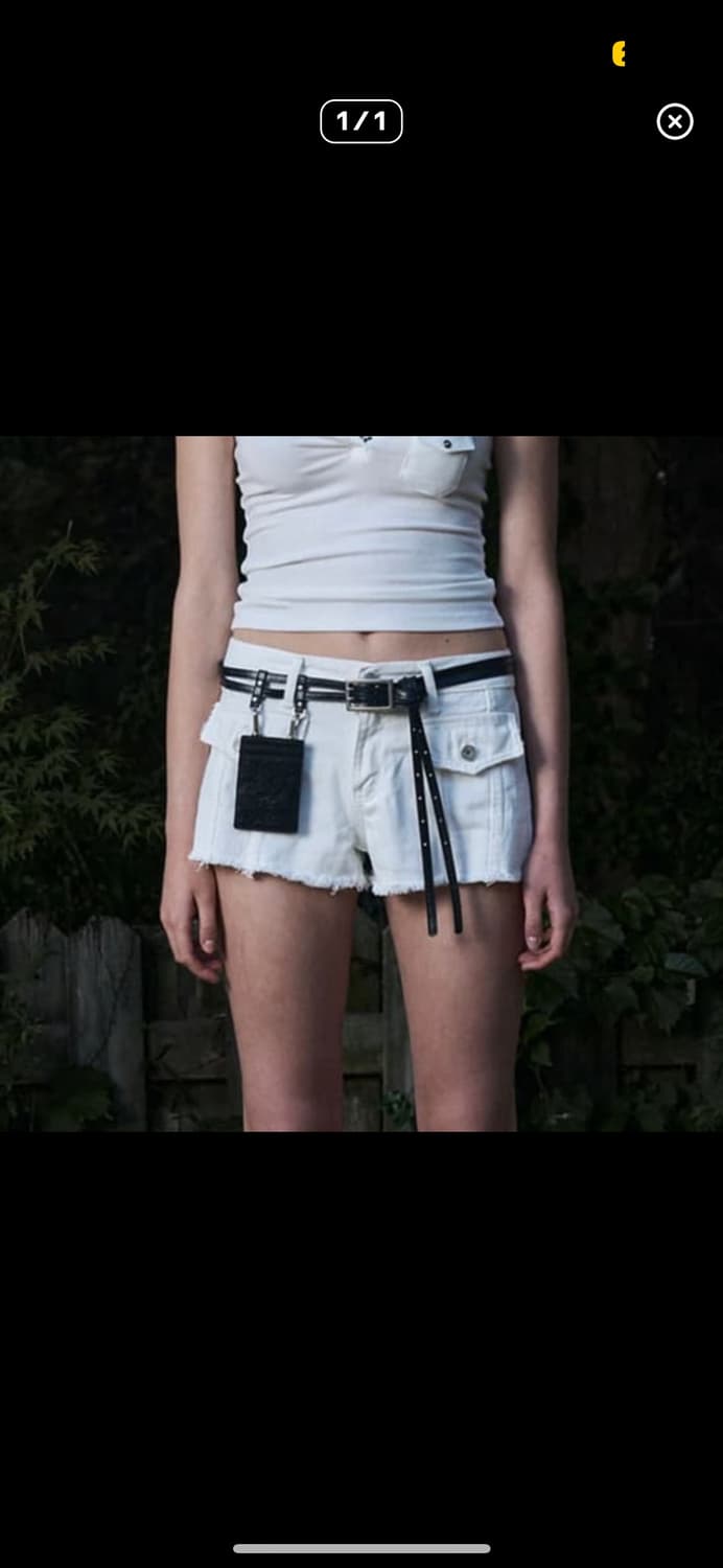 보헤미안서울 웨스턴 포켓 쇼츠 화이트 s 상품이미지1