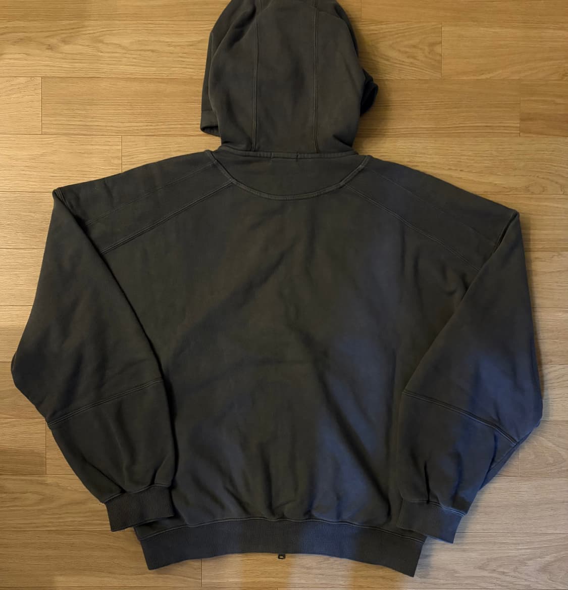 WASHED GRAPHIC HOOD ZIP-UP (NAVY) 상품이미지3