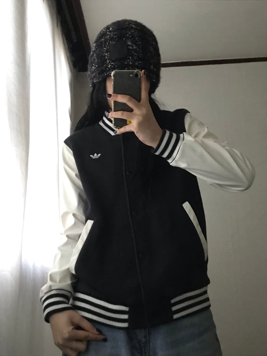 아디다스 검흰 바시티자켓 상품이미지1