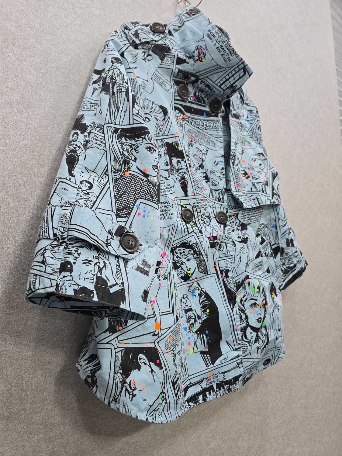 FRONT STREET 8 코믹 프린팅 페인트 포인트 유니크 자켓 상품이미지2