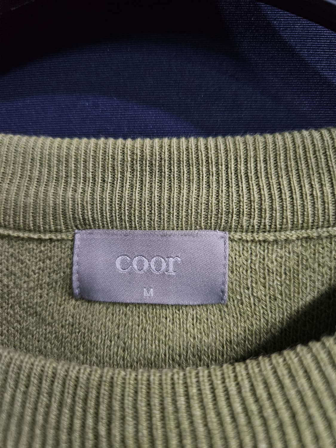 쿠어 라이트그린 남성 세미오버핏 95 니트 상품이미지3