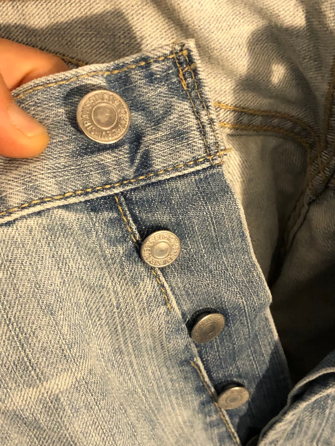 빈티지 리바이스 501 연청 데님 34x32 상품이미지4