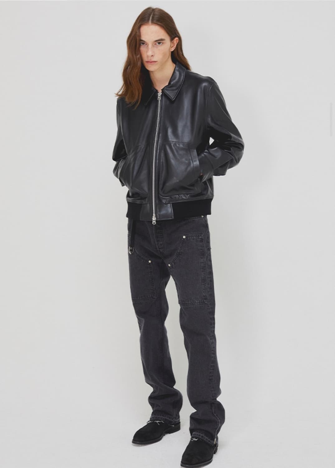 TONY WACK 토니웩 2WAY 램스킨 양가죽 레더 블루종 자켓 상품이미지2