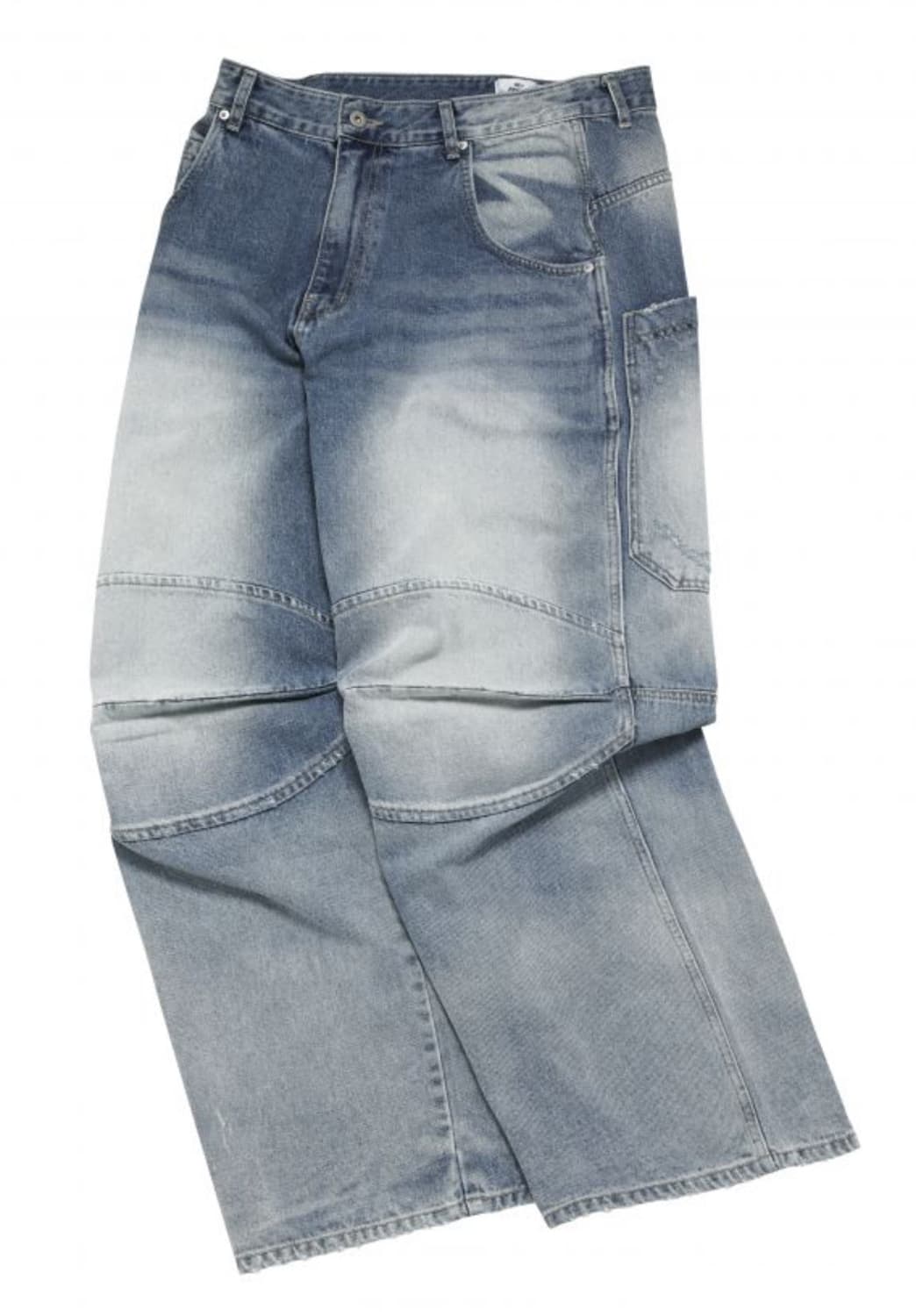 [L] MJD 3D KNEE DENIM PANTS BLUE 상품이미지1