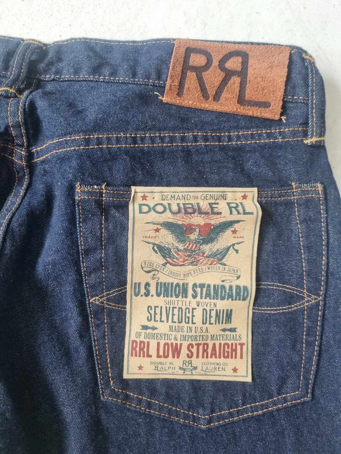 [새상품/34x32] RRL 더블알엘 Low Straight 셀비지 데님 상품이미지4