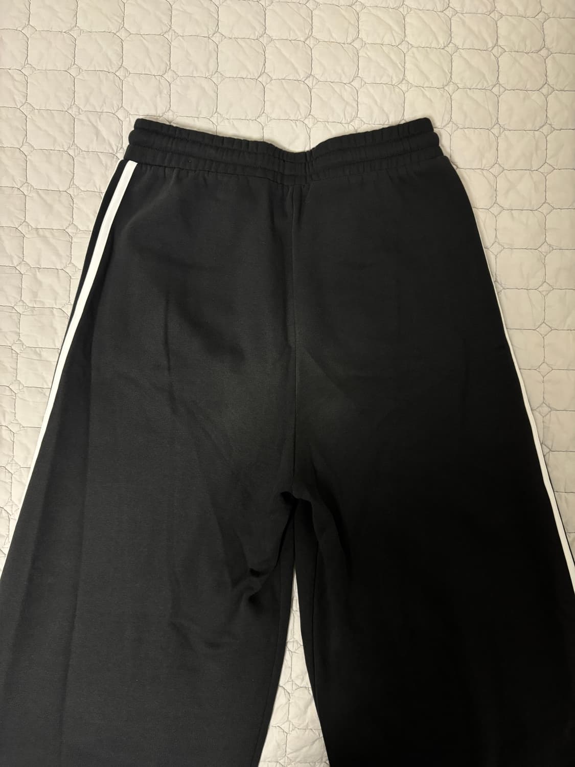 [L] (W) 아디다스 에센셜 삼선 프렌치 테리 와이드 팬츠 상품이미지4