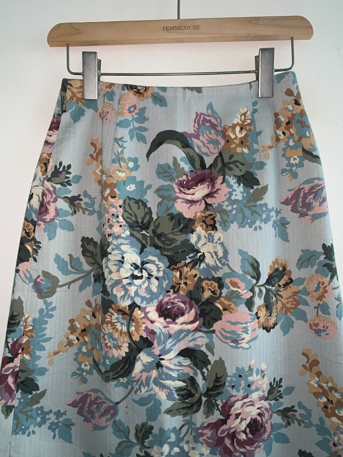 Floral Long Skirt(Skyblue) 상품이미지2
