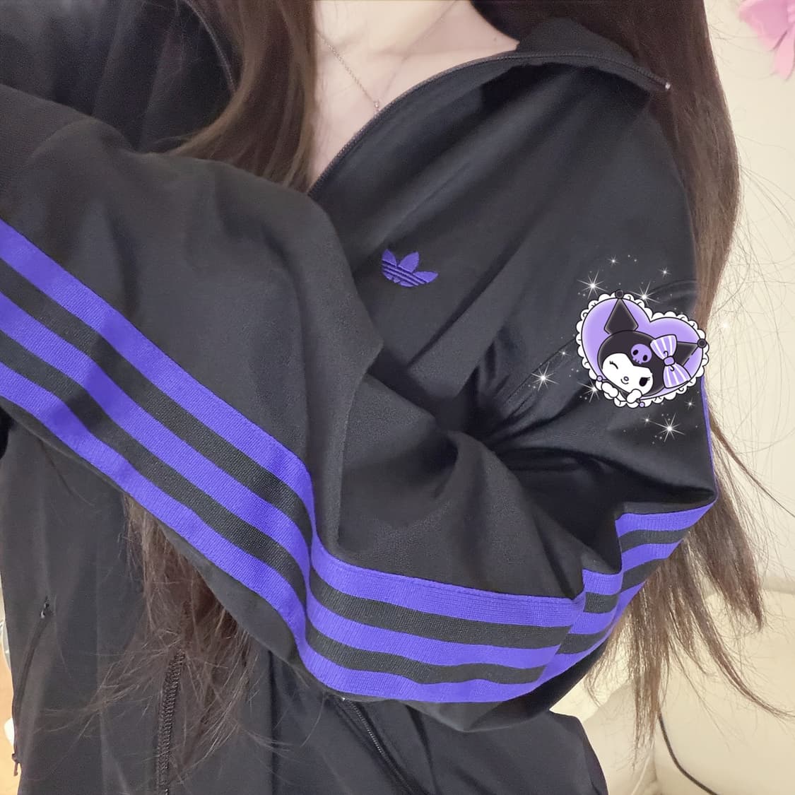 아디다스 쿠로미 베켄바우어 bb 트랙탑 블랙 퍼플 에너지 잉크 s 상품이미지2