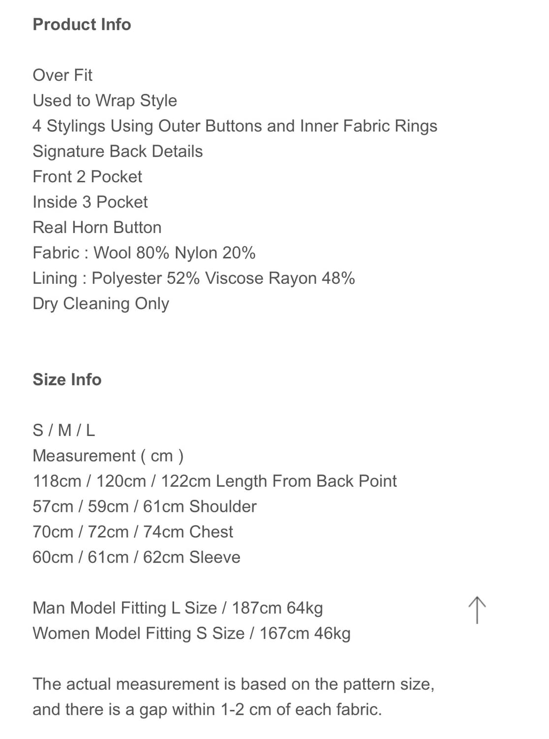 [L] Yiyae 발마칸 코트 L (1회 착용) 상품이미지8