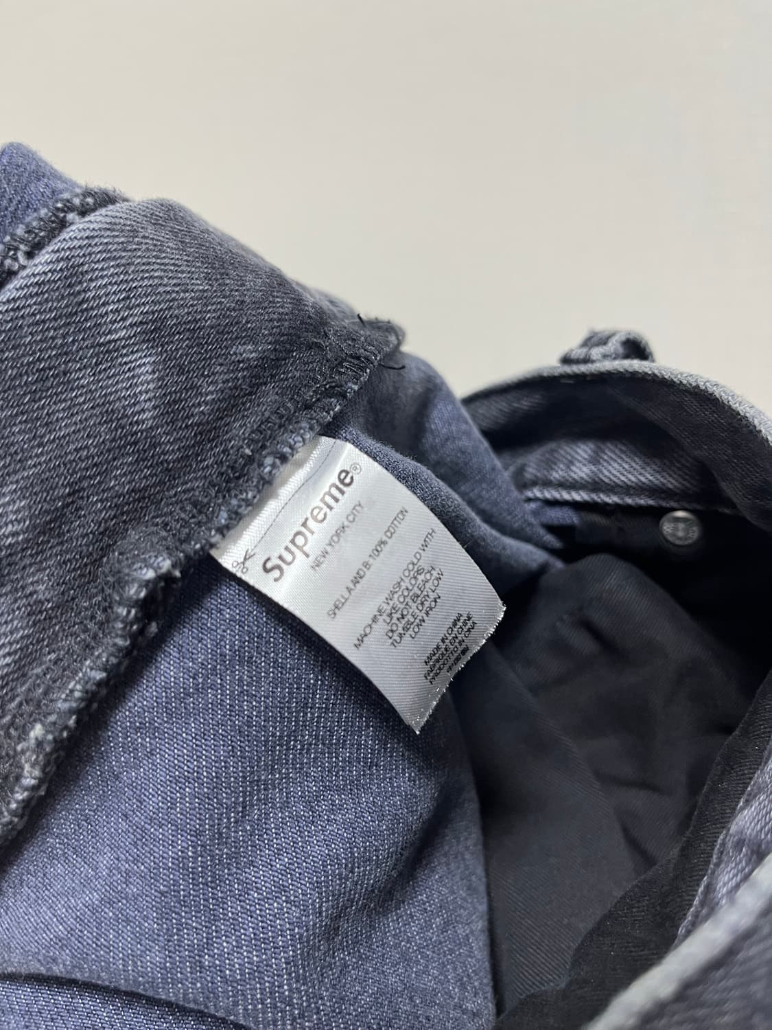 슈프림 배기진 워시드 블랙 34 상품이미지9