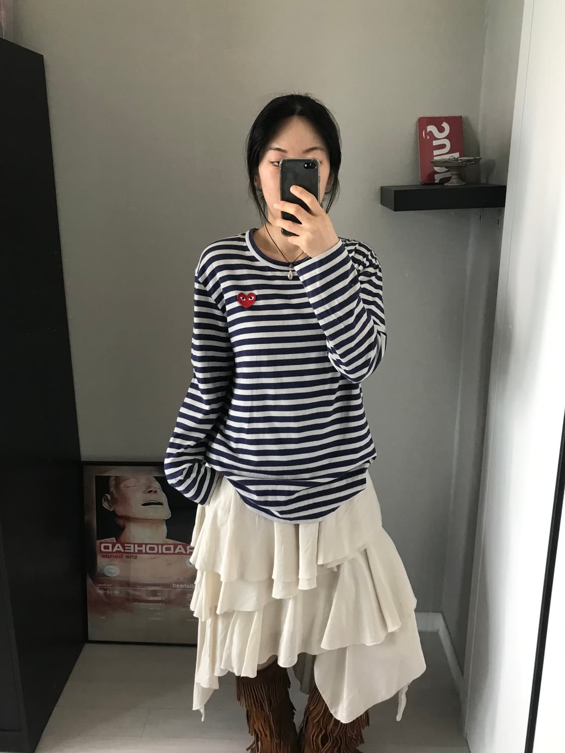 꼼데가르송 레드와펜 스트라이프 롱슬리브 상품이미지2