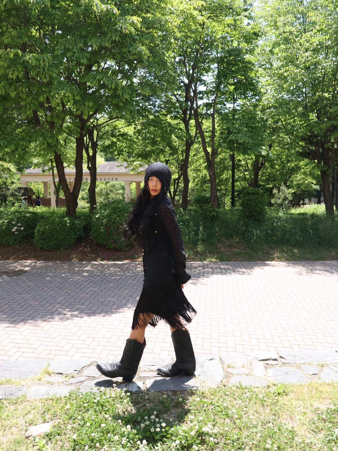 프린지 미드 스커트 상품이미지2