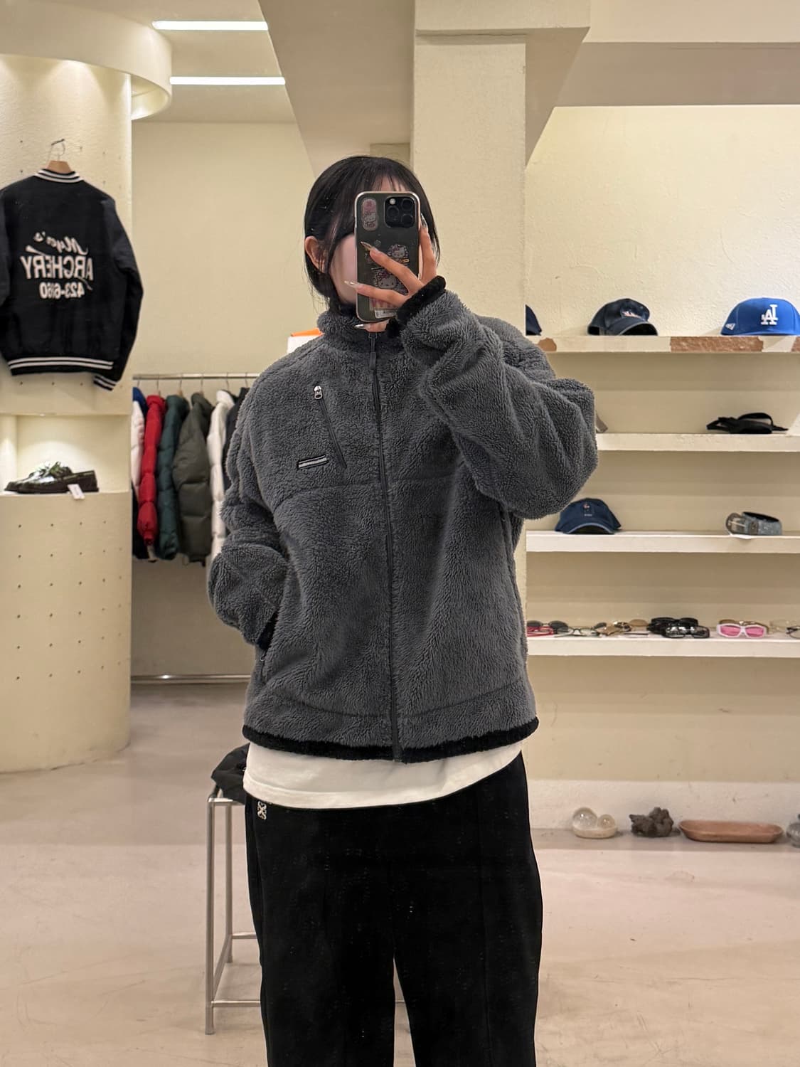 디스이즈네버댓 스몰로고 그레이 플리스 집업 U995 상품이미지1