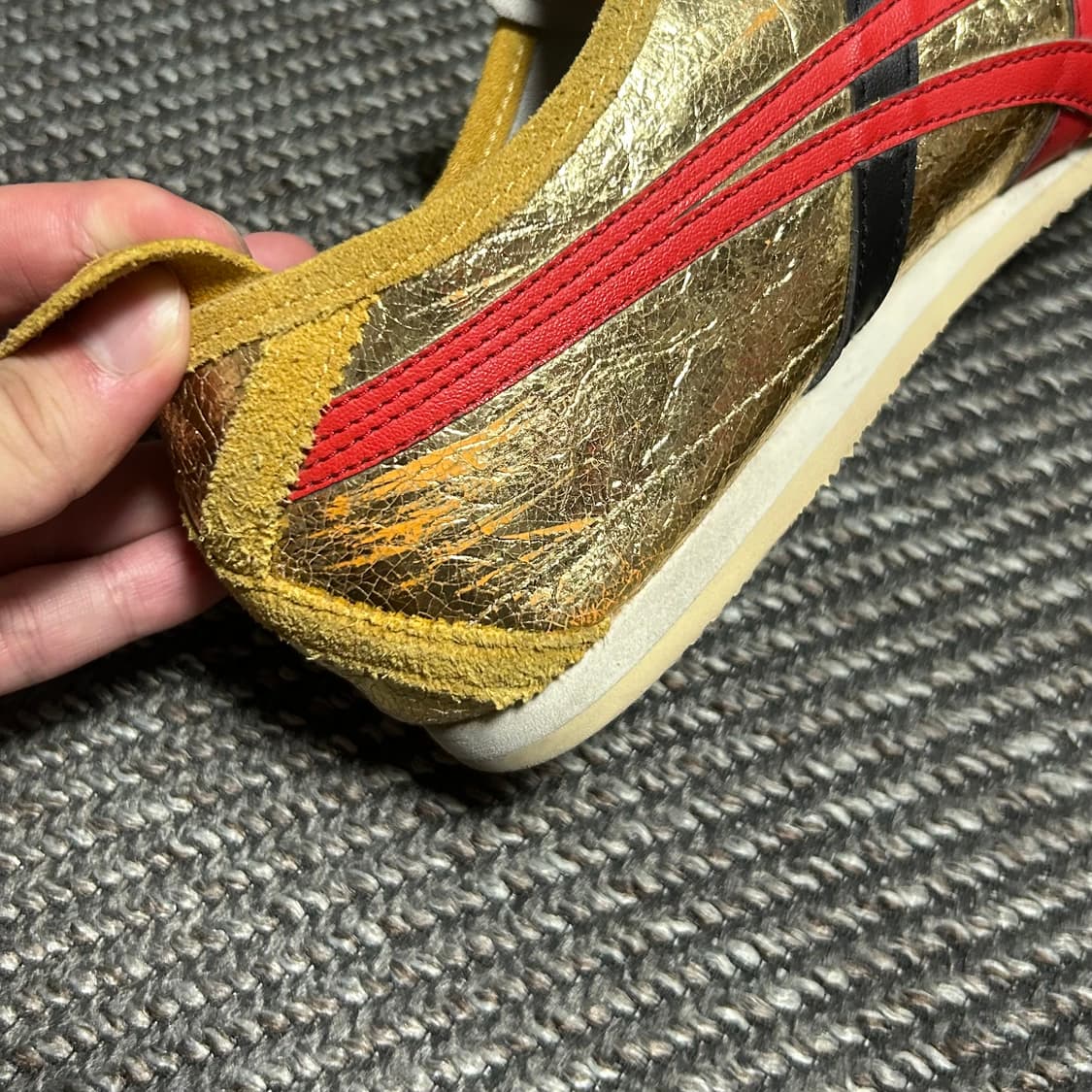 [270mm] 오니츠카타이거 멕시코66 골드 한정판 스니커즈 상품이미지3