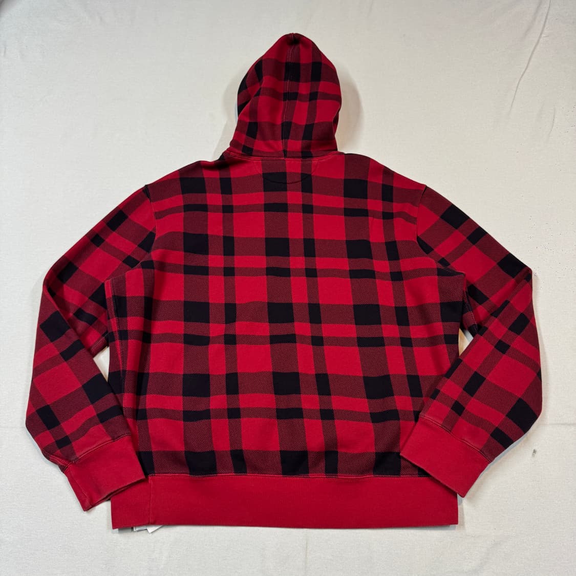 XL) 폴로 랄프로렌 레드 블랙 체크 후드티 상품이미지5