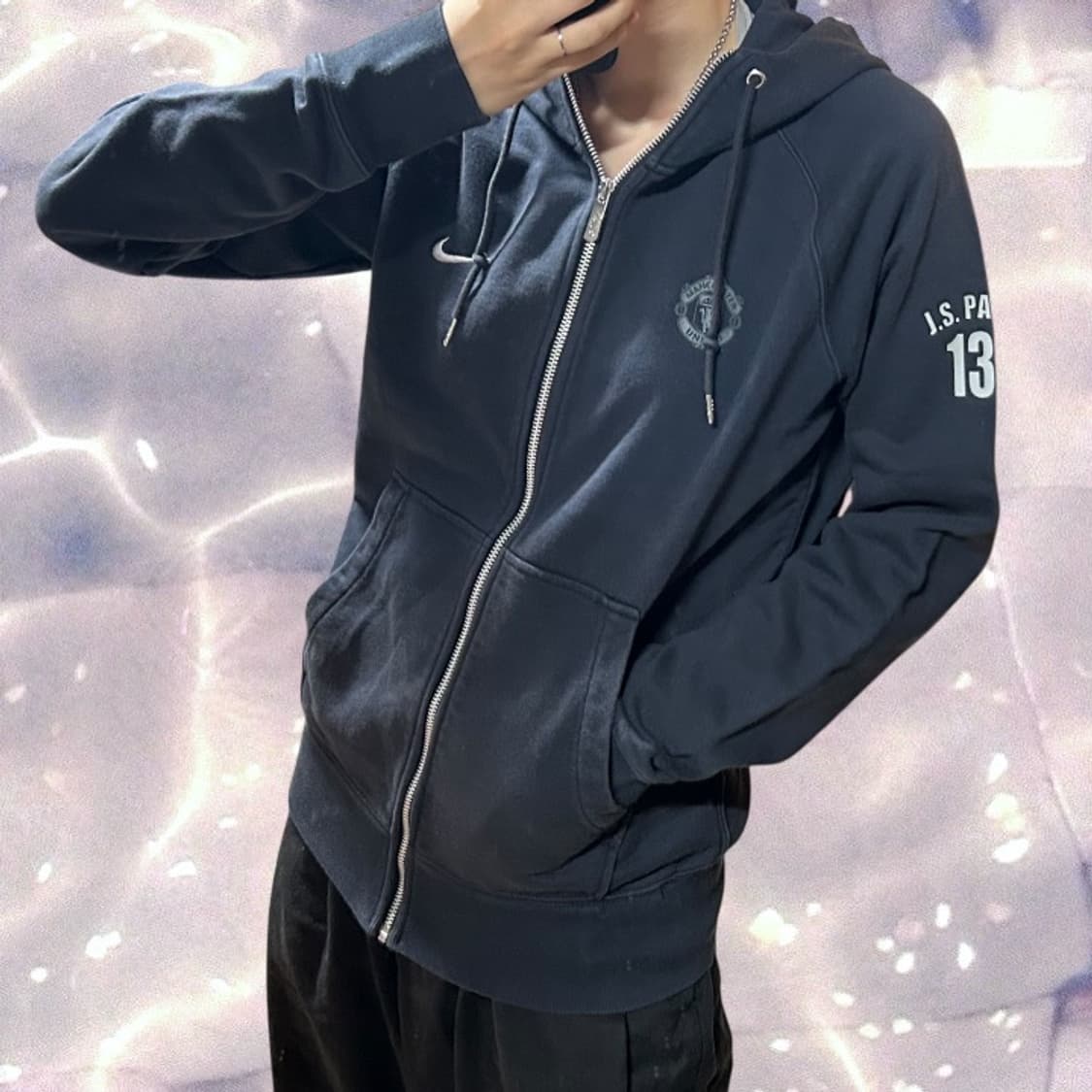 나이키 맨체스터 유나이티드 맨유 박지성 후드집업 블랙 M 상품이미지2