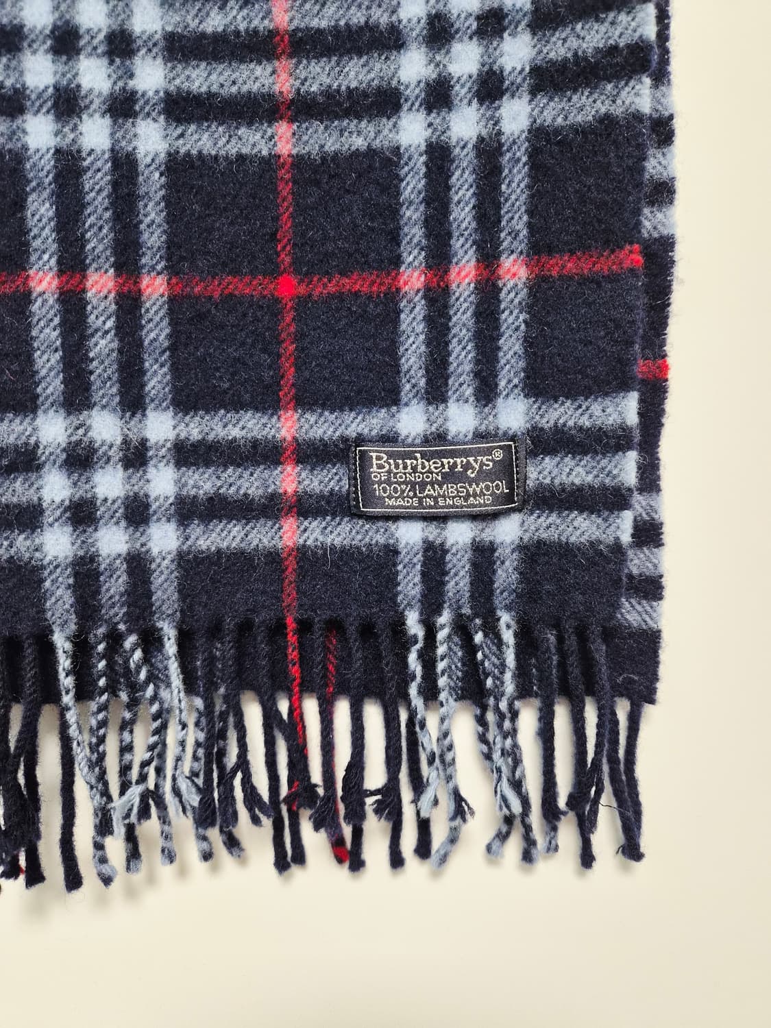 버버리 네이비 노바체크 램스울100 머플러 목도리 상품이미지7