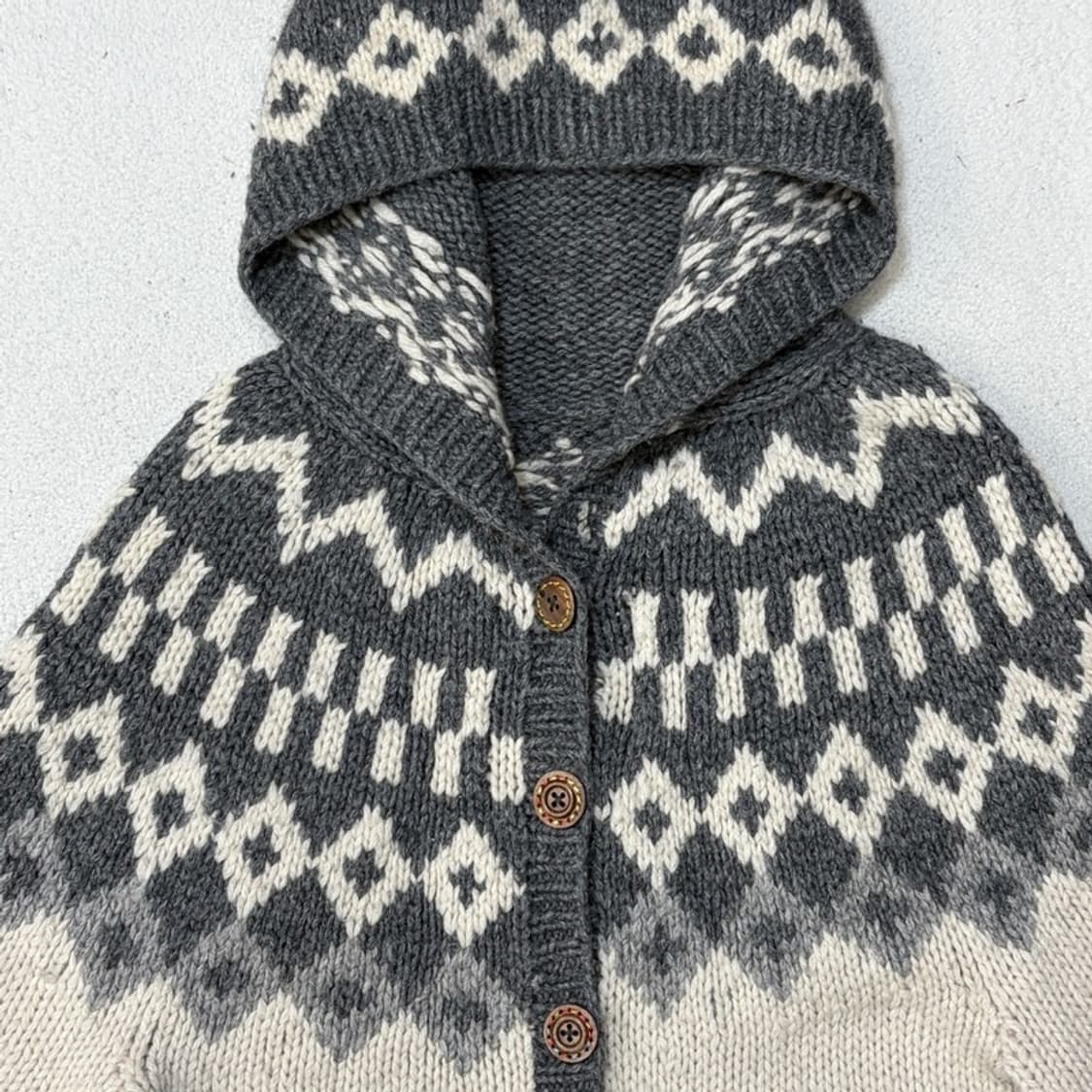 코위찬 노르딕 패턴 후드 가디건 F 상품이미지3