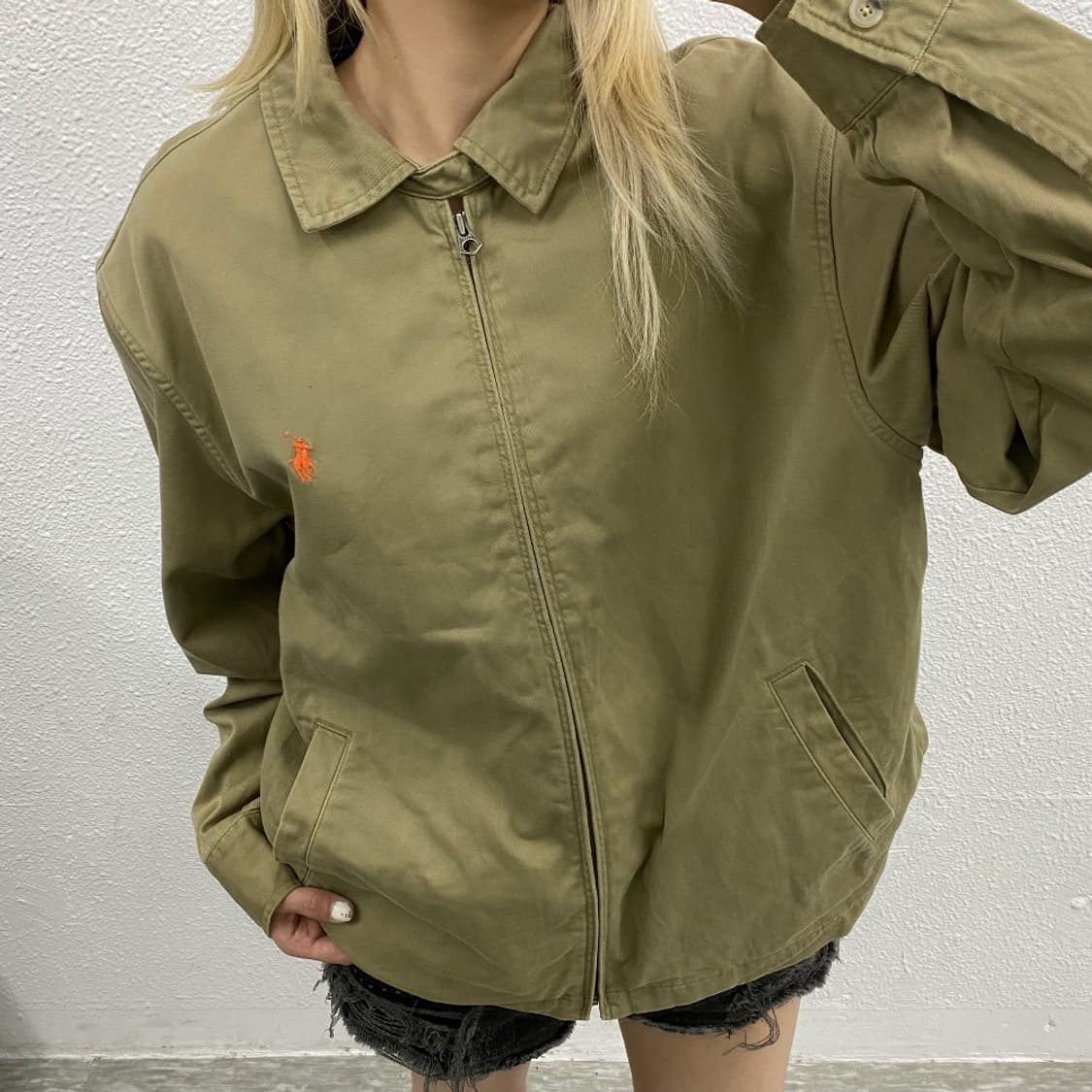 폴로 랄프로렌 오렌지포니 베이지 블루종 L 상품이미지1