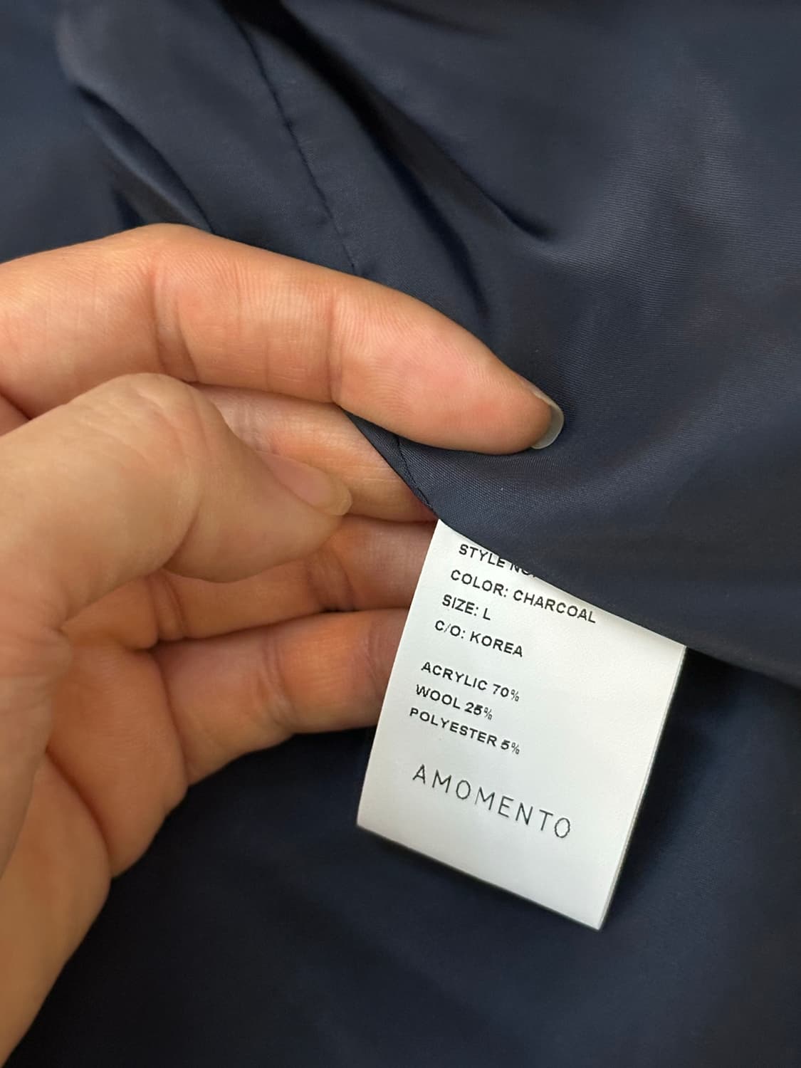 새상품) AMOMENTO 아모멘토 퍼 자켓 L 상품이미지7