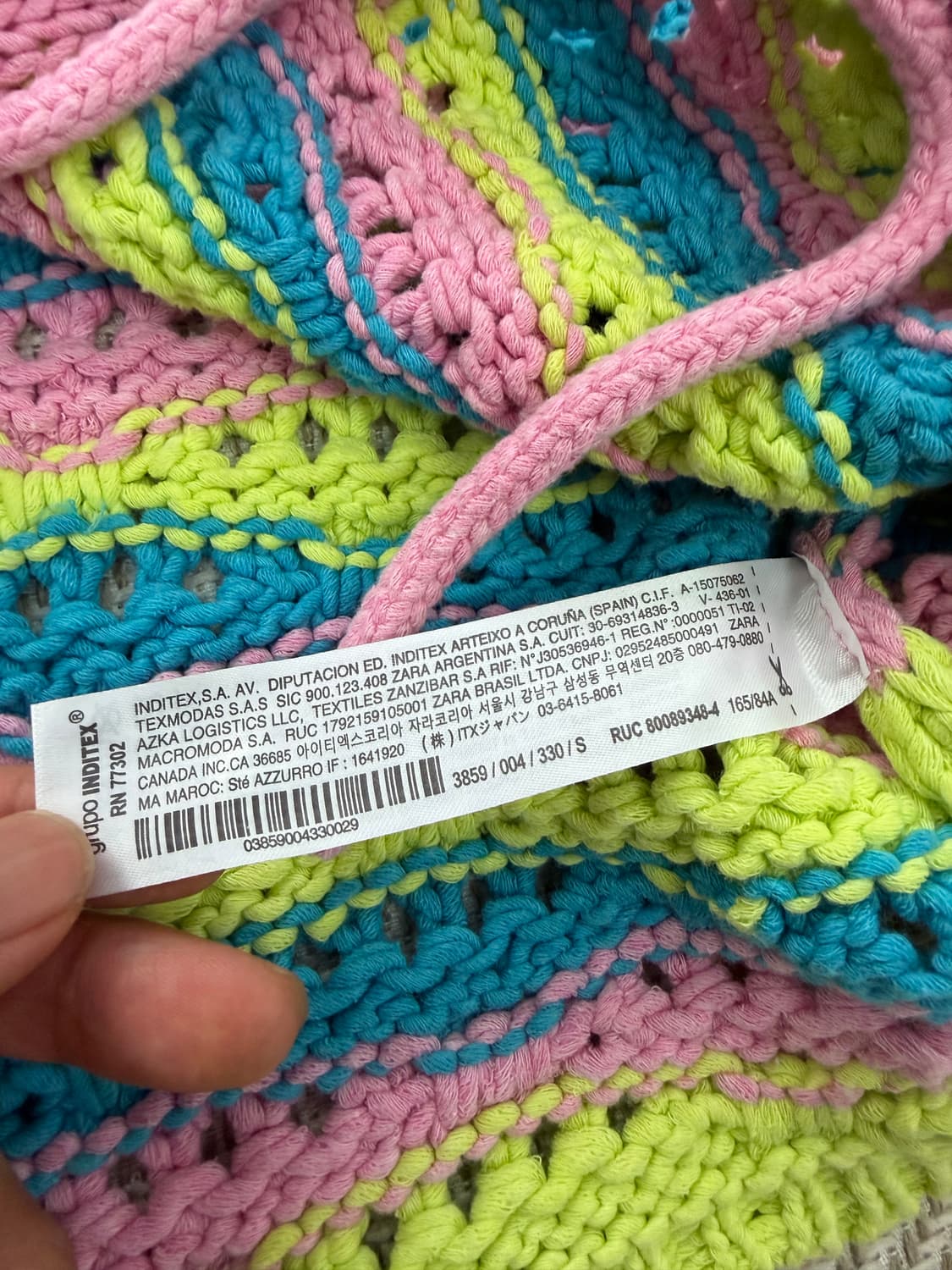 새제품) 자라 컬러풀 크로셰 니트 가디건 S 상품이미지6