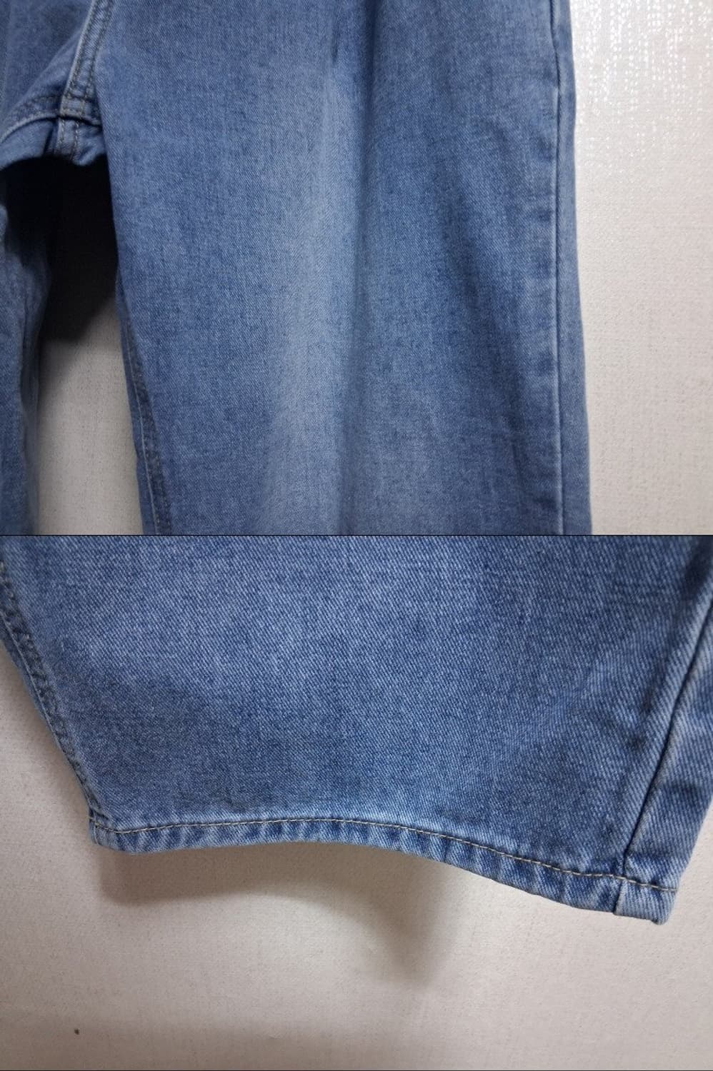 CHRMBROS 남성 오버핏 통청바지 와이드팬츠 청통바지  허리35 36 상품이미지4