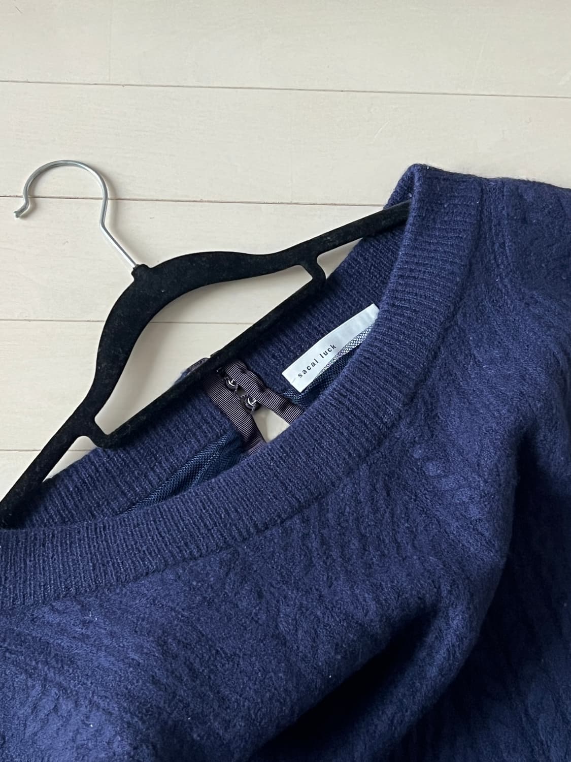 Sacai Luck 사카이럭 네이비 울 드레스 상품이미지5