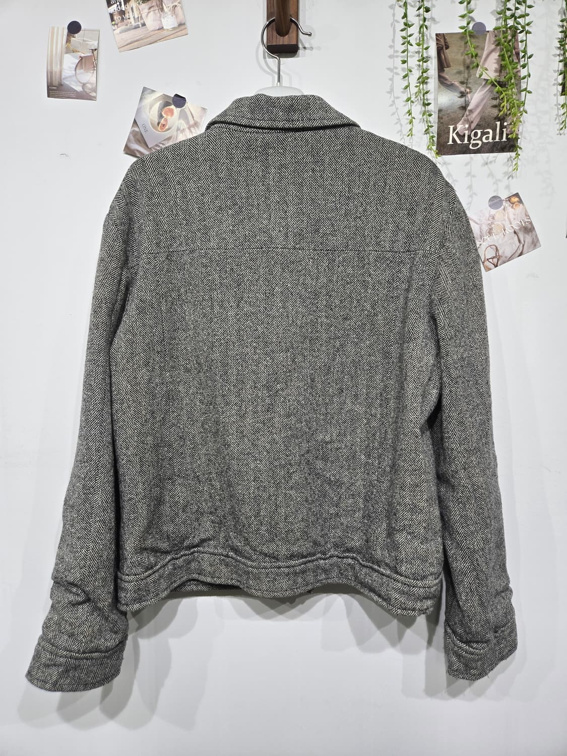 막스앤코 헤링본 패턴 봄버 자켓 막스마라 상품이미지4