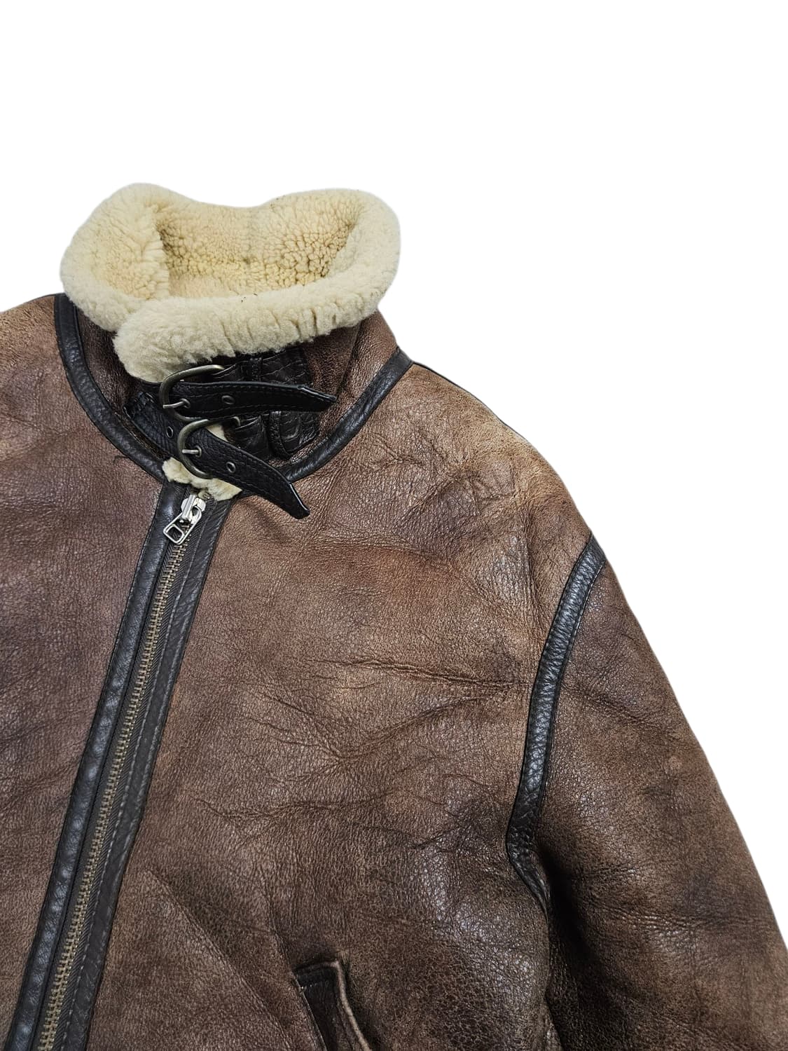 B-3 양가죽 양털 무스탕 브라운 상품이미지5