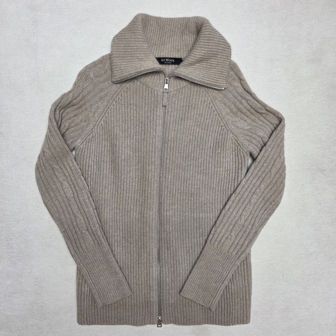 SO, WOOL 쏘울 하이넥 울 집업 가디건 상품이미지1